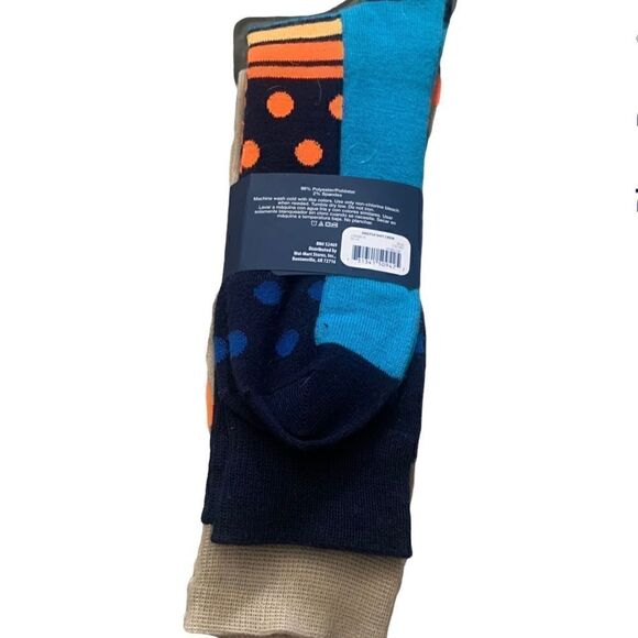George Fashion Crew Socks 2 Pair Size 6-12 - Picture 3 of 4